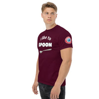 SEE BOTH SIDES--I Like to Spoon After I Fork, Front and Back Men's Classic Tee - SloppyOctopus.com