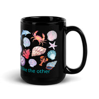 Sea Life, One of These Things is not Like the Other, Black Glossy 15 oz Mug - SloppyOctopus.com