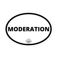 SINGLE SIDE--Moderation, Marathon Sticker Parody, Bubble-free sticker - SloppyOctopus.com