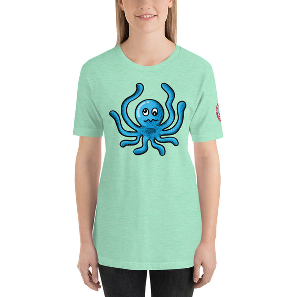 Single side--Octo Art Unisex T-Shirt (pastel colors and yellow) - SloppyOctopus.com