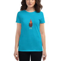 Single side--A Well-Placed Cock,  Women's Short Sleeve T-shirt - SloppyOctopus.com