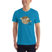 Single side--Coronavirus / Porcupine Fish, Unisex T-Shirt - SloppyOctopus.com