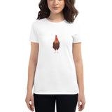 Single side--A Well-Placed Cock,  Women's Short Sleeve T-shirt - SloppyOctopus.com