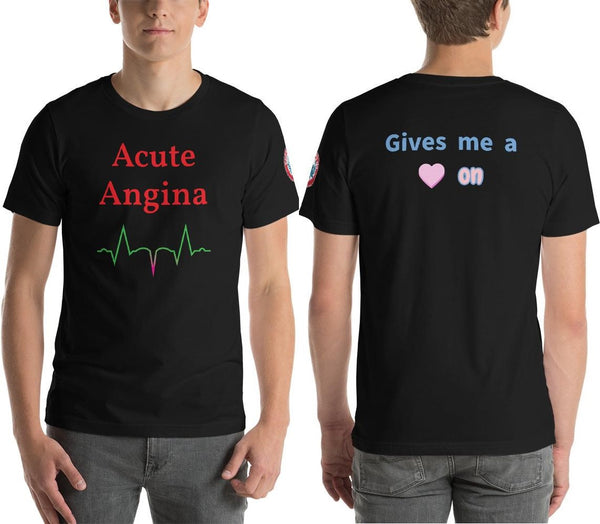 SEE BOTH SIDES--Acute Angina, "In-Your-Face" (sounds good)  Version, Adult T-Shirt - SloppyOctopus.com