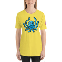 Single side--Octo Art Unisex T-Shirt (pastel colors and yellow) - SloppyOctopus.com