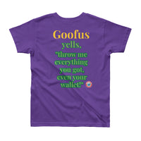 SEE BOTH SIDES--Mardi Greed, Youth 8,10,12 Short Sleeve Unisex T-Shirt - SloppyOctopus.com