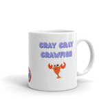 SEE BOTH SIDES--Cray Cray Crawfish White glossy mug - SloppyOctopus.com