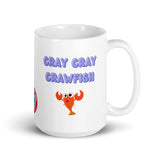 SEE BOTH SIDES--Cray Cray Crawfish White glossy mug - SloppyOctopus.com